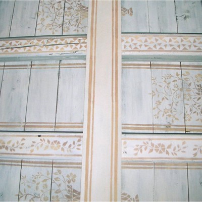 travi dipinte e decorate a stencil villa privata Colognola ai Colli (VR)